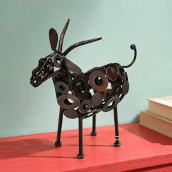 Recycled Metal Goat Ornament