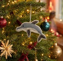 Hanging Decoration Embroidered Dolphin