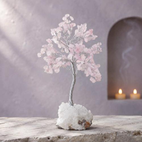 Crystal Tree Rose Quartz 19cm height