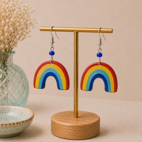 Earrings Rainbow Shape 2.8 x 2.3cm