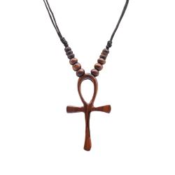 Pendant Sonokeling Rosewood, Looped Cross