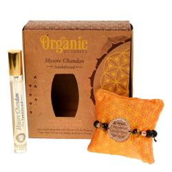 Scented bracelet + spray gift set, Organic Goodness, Mysore Chandan Sandalwood