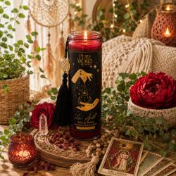 Candle in Glass Jar Esoteric Love Spell, Rose and Peony 300g