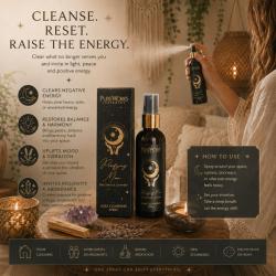 Aura Cleansing Spray Esoteric Purifying Moon, Palo Santo and Lavender