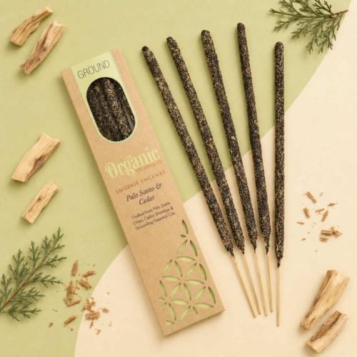 Smudge Incense Organic Goodness Ground Palo Santo & Cedar x6