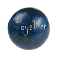 Sentiment pebble round, Together, turquoise