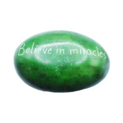 Sentiment Pebble Oval, Believe in Miracles