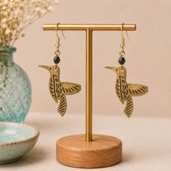 Earrings hummingbird