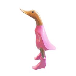Duck Pink with Heeled Boots Bamboo Root 25cm
