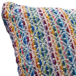 Cushion Cover Recycled Cotton Blend Multicoloured Diamond 40 x 40cm