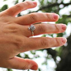 Ring, silver colour, Tree of Life