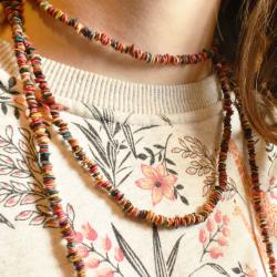 Necklace, Marocoto Seeds Multicoloured 175cm