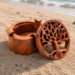 Tree of Life Puzzle Box Suar Wood