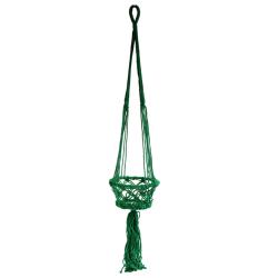 Hanging basket, macrame green 17cm diameter