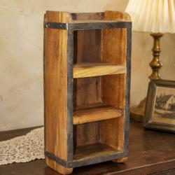 Upcycled Wooden Brick Mould 3 Drawer Shelf 15x10x32cm