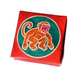 Leather coin purse monkey