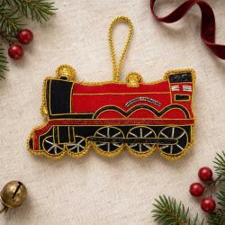 Hanging Decoration Embroidered Steam Train