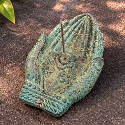 Praying Hands Incense Holder Sandstone