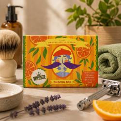 NO WAY!STE Solid Shaving Bar Orange and Lavender 95g