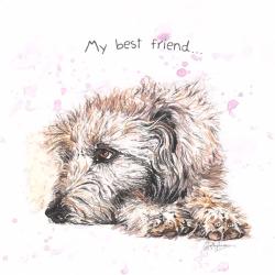 Greetings card, My Best Friend, Irish Wolfhound