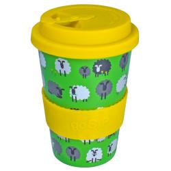 Reusable travel cup, biodegradable, sheep
