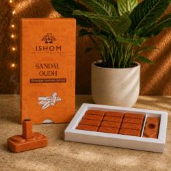 ISHOM Sandal Oudh Smudge Incense Bricks
