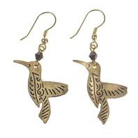 Earrings hummingbird