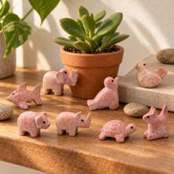 Kisii Soapstone Animals Pink - 8 Designs