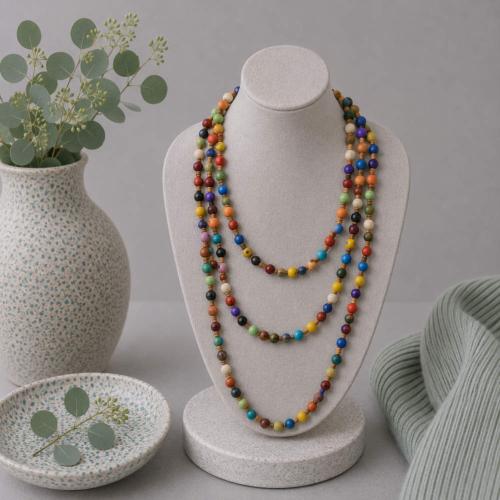 Necklace, Asai Seed Multicoloured 80cm
