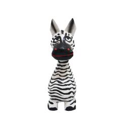 Worried Zebra Albesia Wood 4 x 5 x 13cm