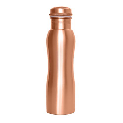 Copper water bottle, matt curve, 900ml