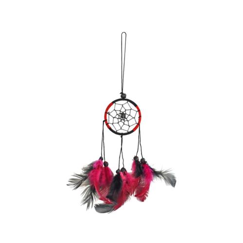 Dreamcatcher red and black 6cm diameter