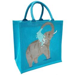 Jute shopping bag, elephant