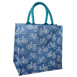 Jute shopping bag, Bicycles 30x30cm
