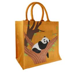 Jute shopping bag, Giant Panda 30x30cm