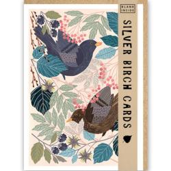 Greetings Card, Blackbirds, 12.5x18cm
