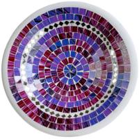 Bowl, mosaic, 30cm purple