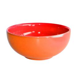 Orange and Red hand-painted bowl 10 cm