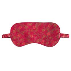 Kimono and eye mask set recycled silk red orange pink purple