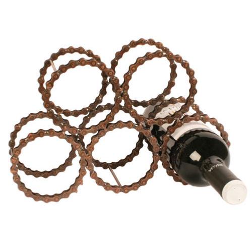 Bike chain bottle rack