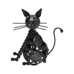 Recycled Metal Cat Ornament