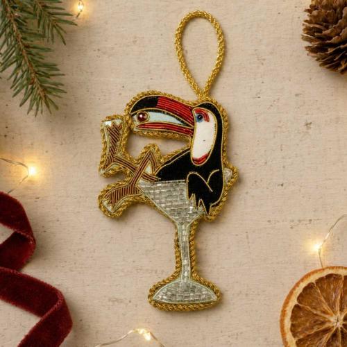 Hanging Decoration Embroidered Toucan Cocktail