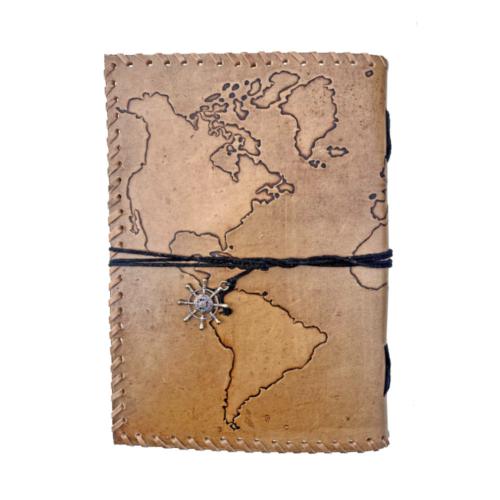 Notebook Recycled Paper Explorer Map 15.5 x 20.5cm