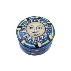 Round Trinket Box Sun Papier Mâché 5.5cm