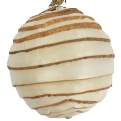 Christmas Bauble, Sola Plant Stripes, 6cm