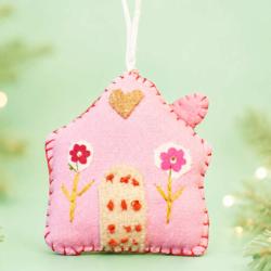 Handmade Felt House Christmas Decoration