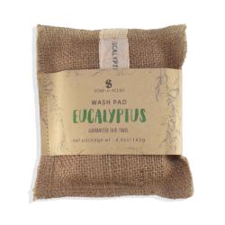 Handmade Eucalyptus Soap wash pad with natural jute, palm oil free