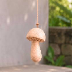 Hand-Carved Wooden Toadstool Hanging Decorations – Set of 30 