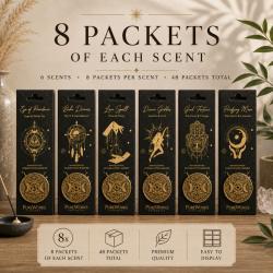 Incense and Burner (Crescent) Esoteric Range, display unit with 48 packs