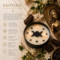 Candle with Gemstone Esoteric Divine Goddess, Jasmine + Oudh 200g